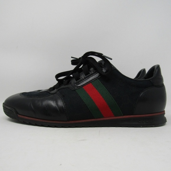 Gucci Other - GUCCI BLACK GUCCISSIMA LEATHER CANVAS SZ 9 US SHOE